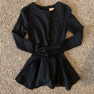 Torn by Ronny Kobo Black Peplum Top